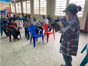 I met with farmers to give them the soil test results and talk about the on-farm trials.