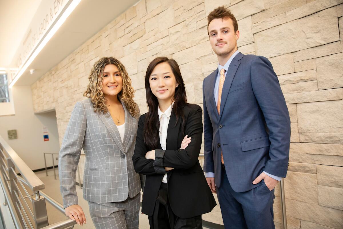 Students in business attire.
