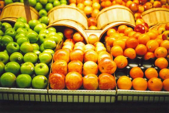 Stand of apples